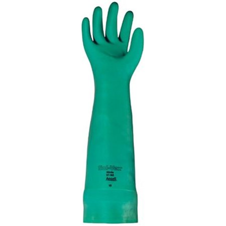 ANSELL Nitrile Disposable Gloves, Nitrile, 9, Green AN390751